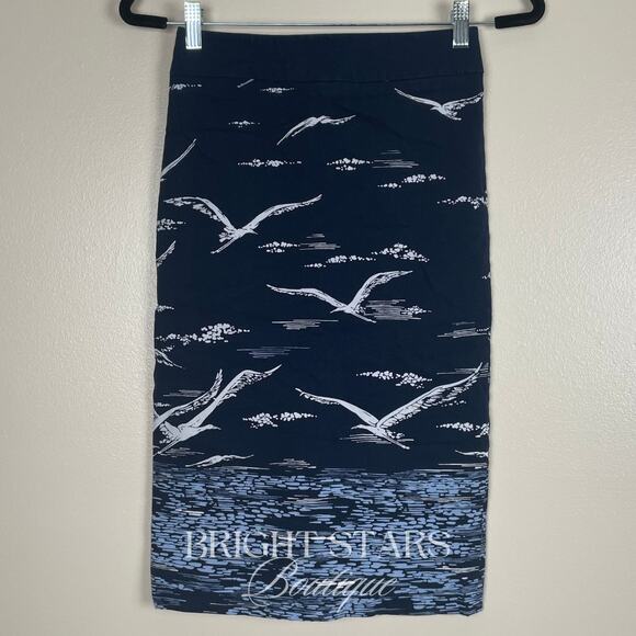 Rare Bird Pattern Pencil Skirt ASO Lorelai Gilmore Year In The Life Knee Length - Picture 3 of 8